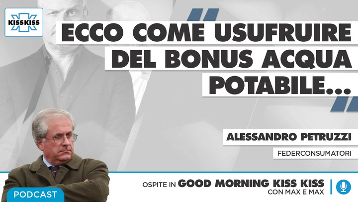 Bonus acqua: tutte le info in Good Morning Kiss Kiss (AUDIO)