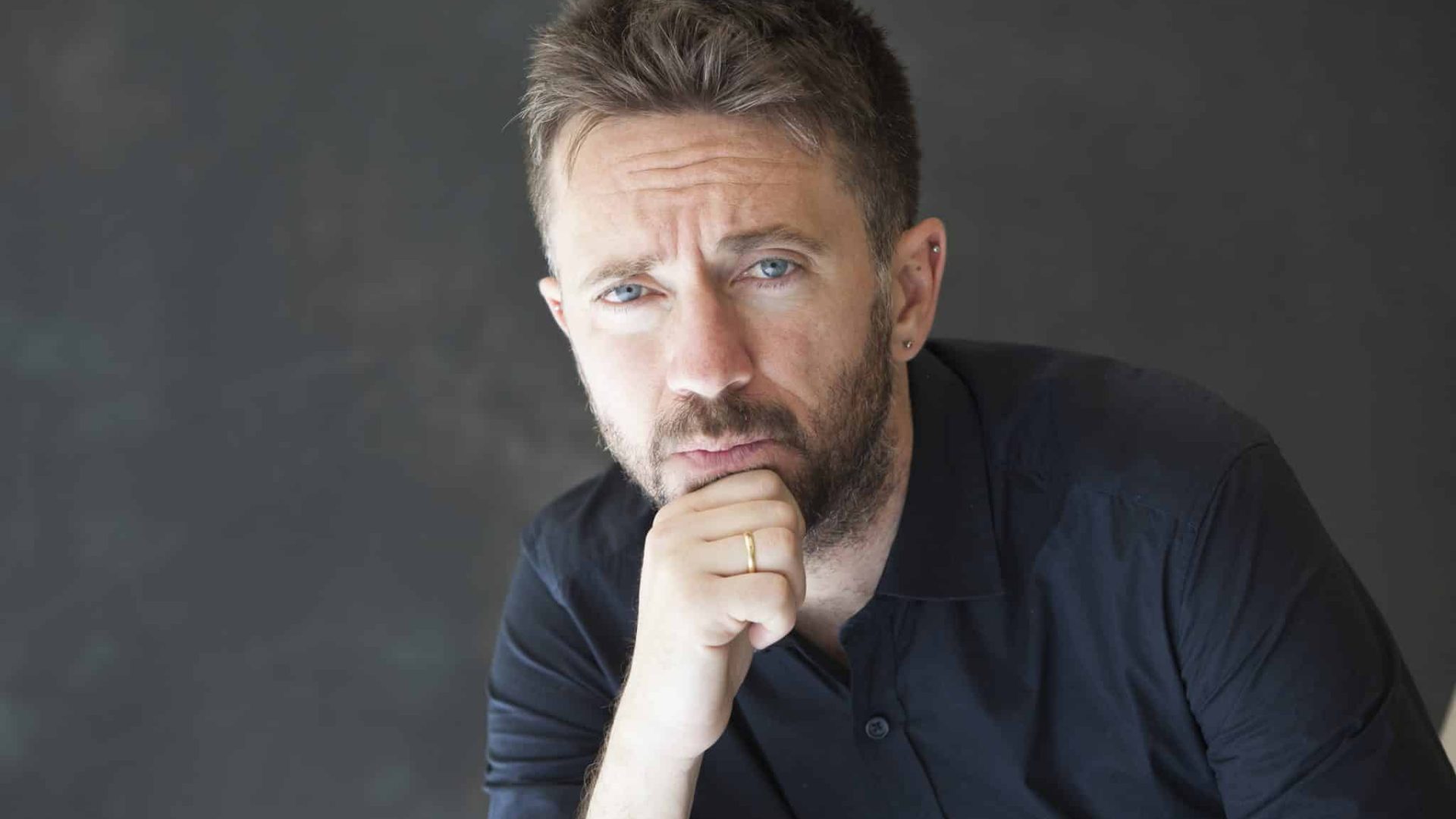 Andrea Scanzi, Italian writer, Torino, Italy, 16th May 2015. (Photo by Leonardo Cendamo/Getty Images)